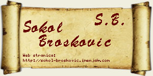 Sokol Brošković vizit kartica